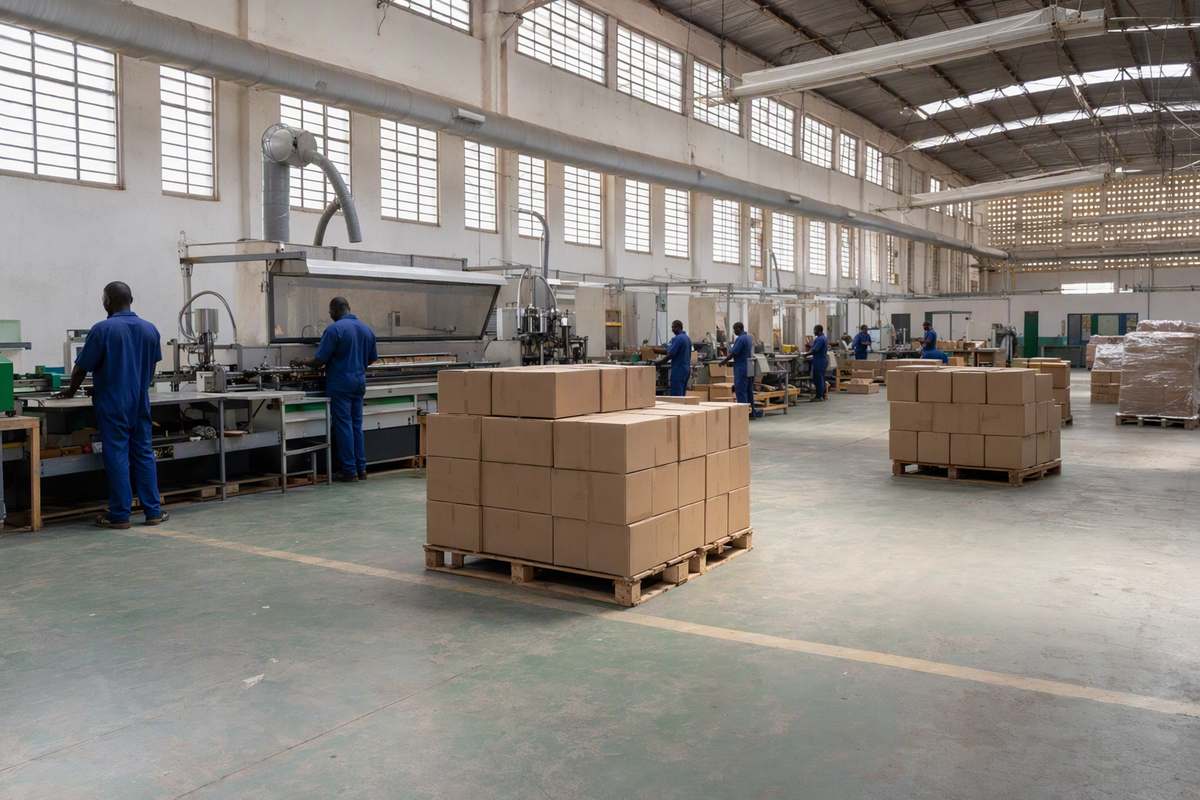 A working floor in Kampala